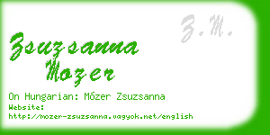 zsuzsanna mozer business card